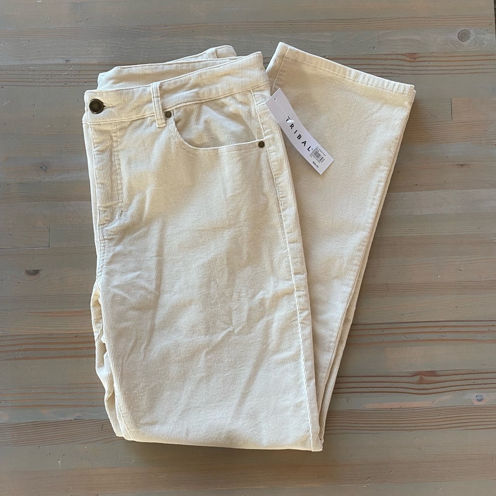 NWT Tribal Straight Leg Stretch Corduroy Pant - Moonstone - 12 14 - Picture 3 of 9